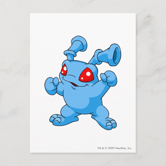 Cartão Postal Grundo Azul (Frente)