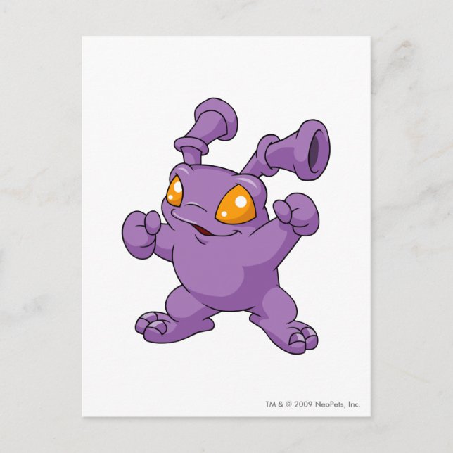 Cartão Postal Grundo Purple (Frente)