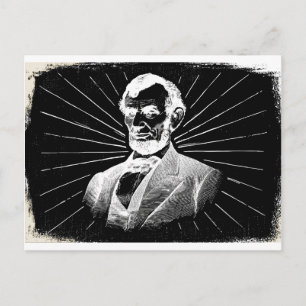 Cartão Postal grunge abraham lincoln