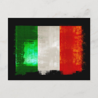 Cartão Postal Grunge Bandeira italiana Vintage retro style