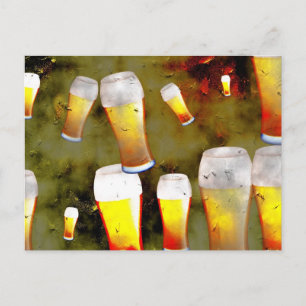 Cartão Postal Grunge Beer