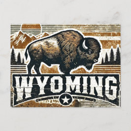 Cartão Postal Grunge Distante Wyoming