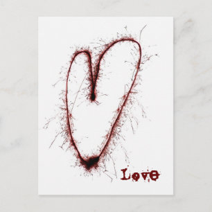 Cartão postal Grunge Punk Love Heart