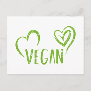Cartão Postal Grunge Vintage Vegan Design
