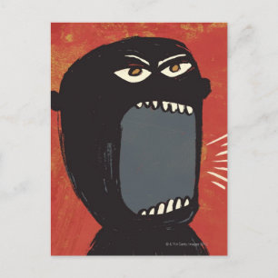 Cartão Postal Grungy Angry Man