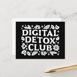 Cartão Postal grupo de apoio ao clube de desintoxicação digital