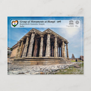 Cartão Postal Grupo de Monumentos em Hampi - Templo de Kadalekal