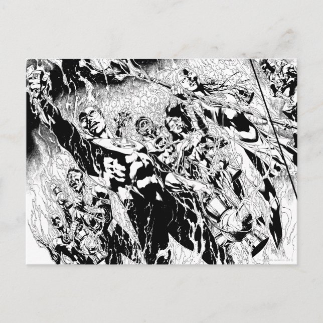 Cartão Postal Grupo Lanterna Verde (Frente)