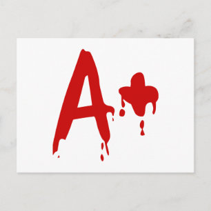 Cartão Postal Grupo Sanguíneo A+ Positivo #Hospital Horror