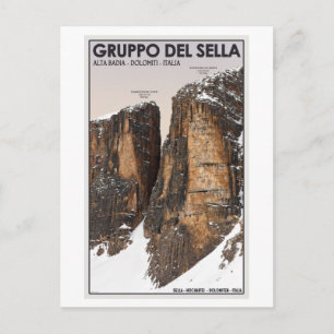 Cartão Postal Gruppo del Sella - Nove e Dieci