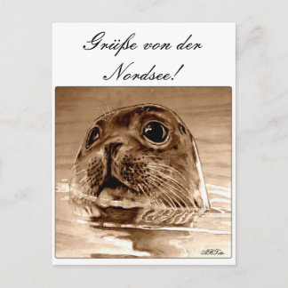 Cartão Postal Grüße von der Nordsee!