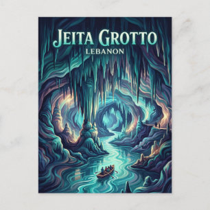 Cartão Postal Gruta de Jeita Líbano