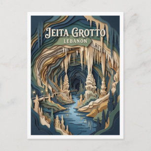 Cartão Postal Gruta Jeita Líbano