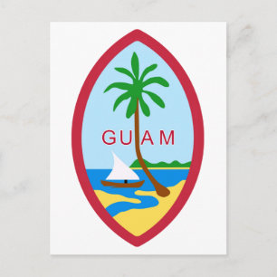 Cartão Postal GUAM - emblema/pavilhão/casaco de armas/símbolo