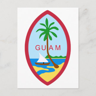 Cartão Postal GUAM - emblema/pavilhão/casaco de armas/símbolo