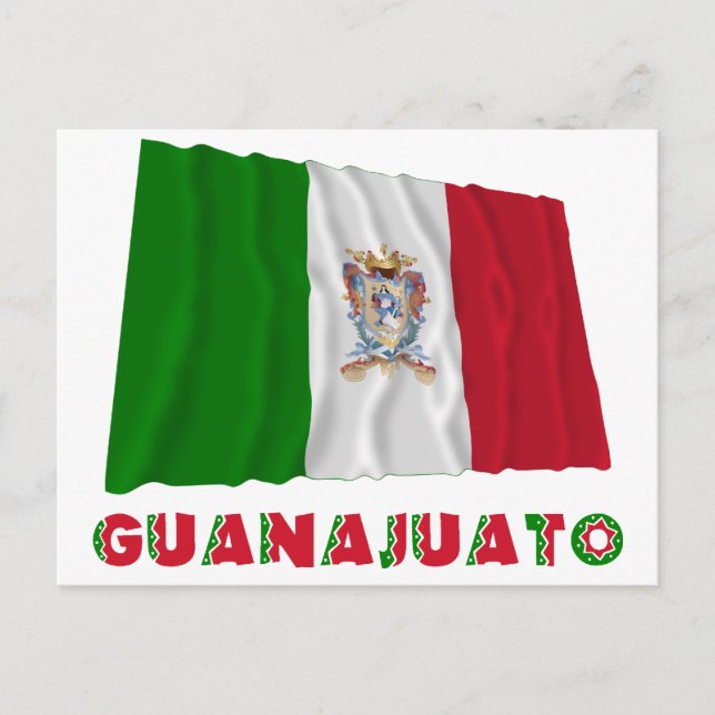 Cartão Postal Guanajuato acenando bandeira não oficial (Frente)