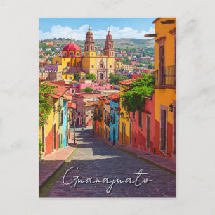 Cartão Postal Guanajuato Mexico Watercolor