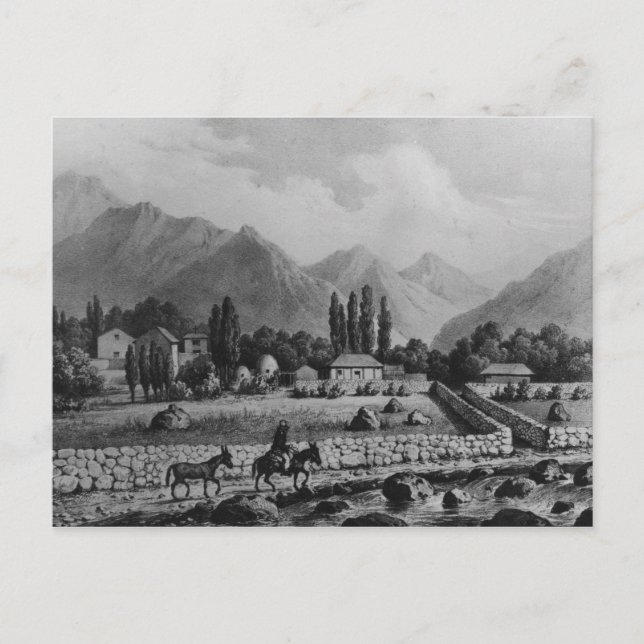 Cartão Postal Guanta , de "Historia do Chile", 1854 (Frente)