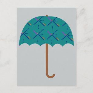 Cartão Postal Guarda-chuva do tapete do aeroporto PDX