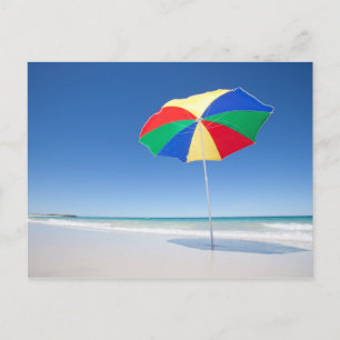 Cartão Postal Guarda-chuva na praia   Austrália