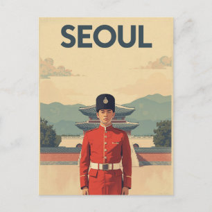 Cartão Postal Guarda do Palácio de Seul