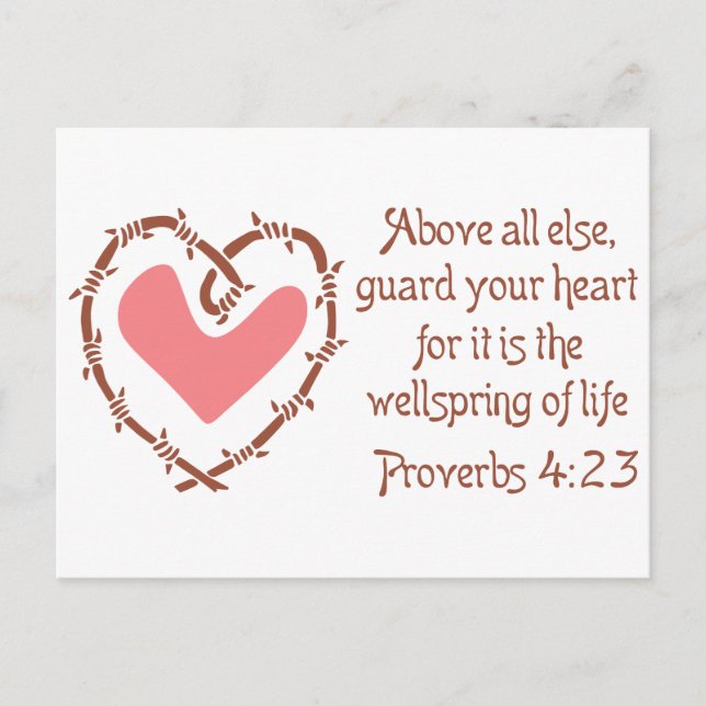 Cartão Postal Guarda seu coração (Frente)