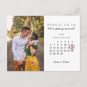 Cartão Postal Guardar a data: junho de 2021 Mês Calendário Cor-d