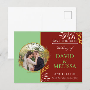 Cartão Postal Guardar O Cartão-Postal De Data Do Casamento