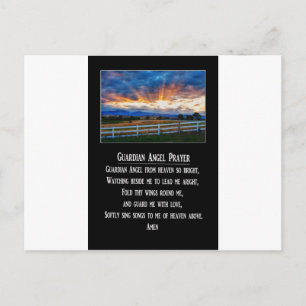 Cartão Postal Guardian Angel Prayer