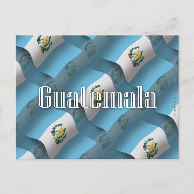 Cartão Postal Guatemala acenando sinalizador (Frente)