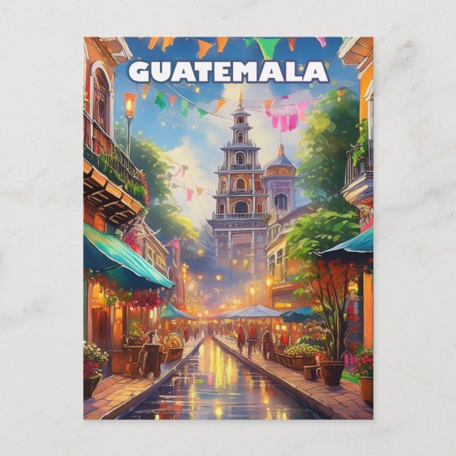 Cartão Postal Guatemala Ciudad, entre volcans et mémoire vivante (Frente)