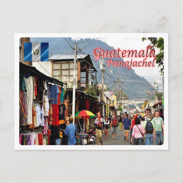 Cartão Postal Guatemala - Mercado Panajachel - (Frente)