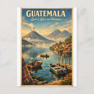 Cartão Postal GUATEMALA – Terra de Lagos e Vulcões
