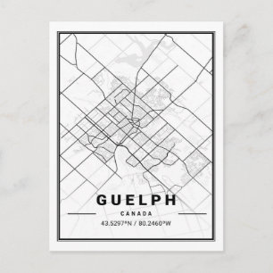 Cartão Postal Guelph Ontario Canada Viagem Map Poster