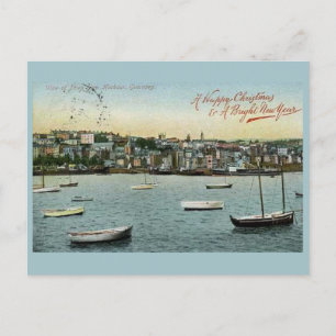 Cartão Postal Guernsey, cartão-postal de natais vintages e Ano