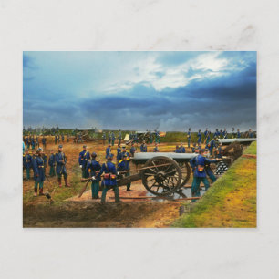 Cartão Postal Guerra Civil - Unidade de artilharia pesada 1861