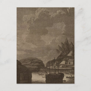 Cartão Postal Guerra da Colúmbia Britânica com canhões