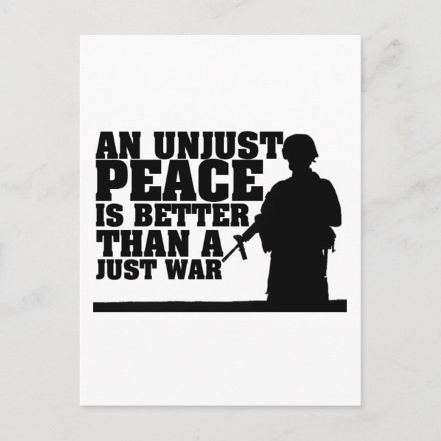 Cartão Postal Guerra da paz não (Frente)