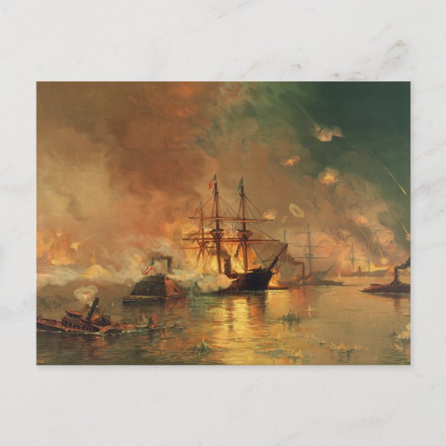 Cartão Postal Guerra de Secessão Captura de Nova Orleans (Frente)