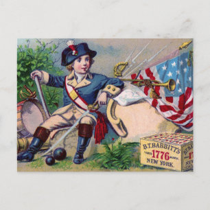 Cartão Postal Guerra Revolucionária - Patriótica - bandeira da a