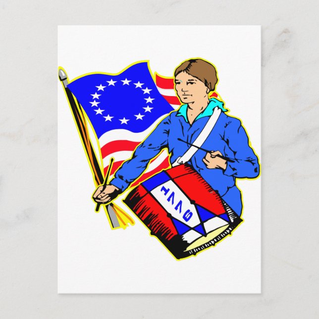 Cartão Postal Guerra Revolucionária Pela Independência De 1776 (Frente)