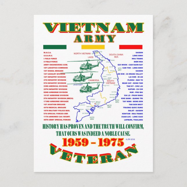 CARTÃO POSTAL GUERRA VIETNAM. EXÉRCITO AMERICANO VETERAN (Frente)