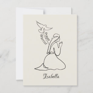 Cartão Postal Guerreiro da Oração Design & Personalizar Nome