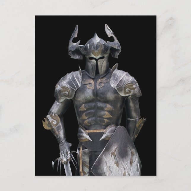 Cartão Postal Guerreiro de fadas (Frente)