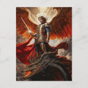 Cartão Postal Guerreiro Divino Arcanjo Miguel