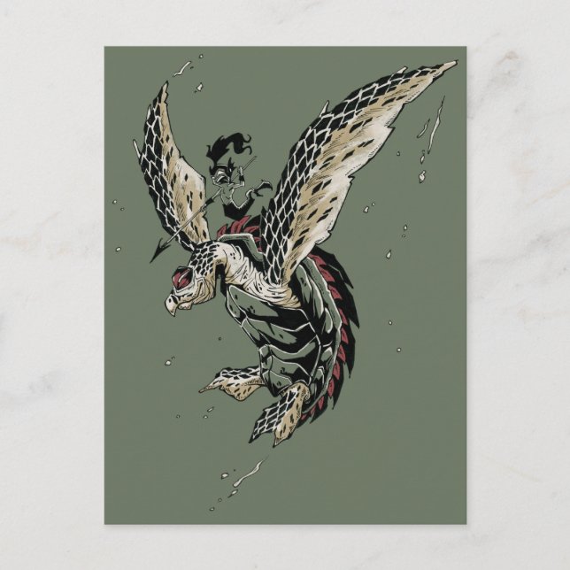 Cartão Postal guerreiro do hawksbill (Frente)