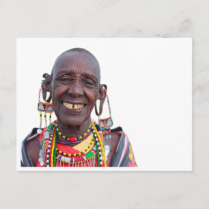 Cartão Postal Guerreiro Maasai – Força, Patrimônio & Tradição