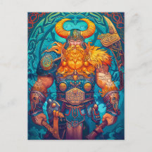 Guerreiro Viking com Machado Mitologia Nórdica His