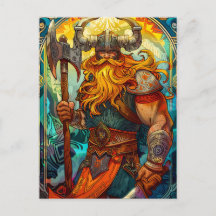Guerreiro Viking com Machado Mitologia Nórdica His