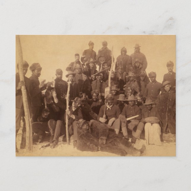 Cartão Postal Guerreiros de Buffalo: Cavalaria Negra Americana L (Frente)